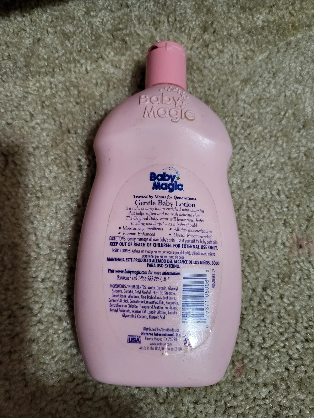 Baby Magic Gentle Baby Lotion Vintage Bottles Lot of 2